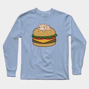 Cute Brown Bear Burger T-Shirt Long Sleeve T-Shirt